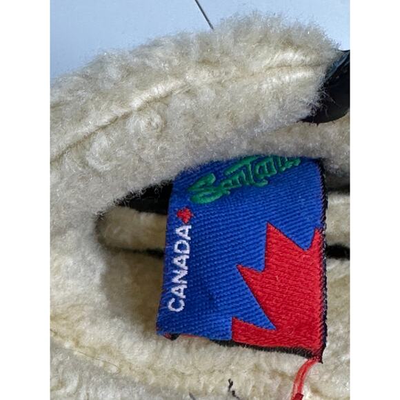 Santana Canada VTG Black Leather Sherpa Lined Boots Mid Calf Winter Biker 8.5 - Picture 3 of 14